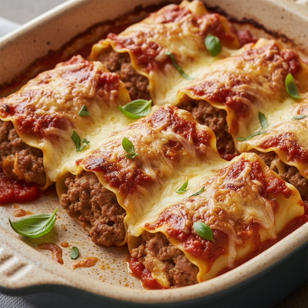 High protein meat lasagna Rolls